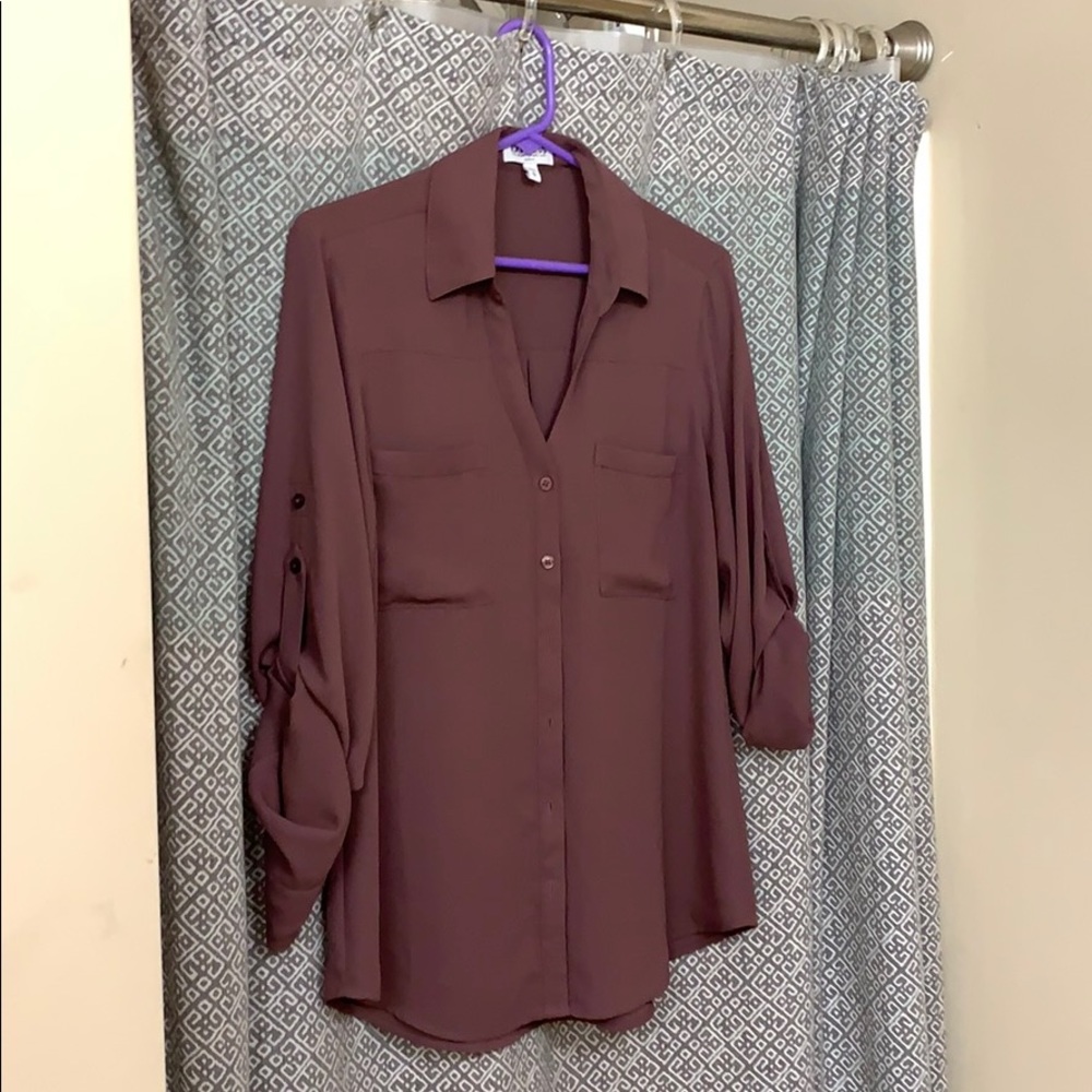 Express plum/mauve portifino shirt